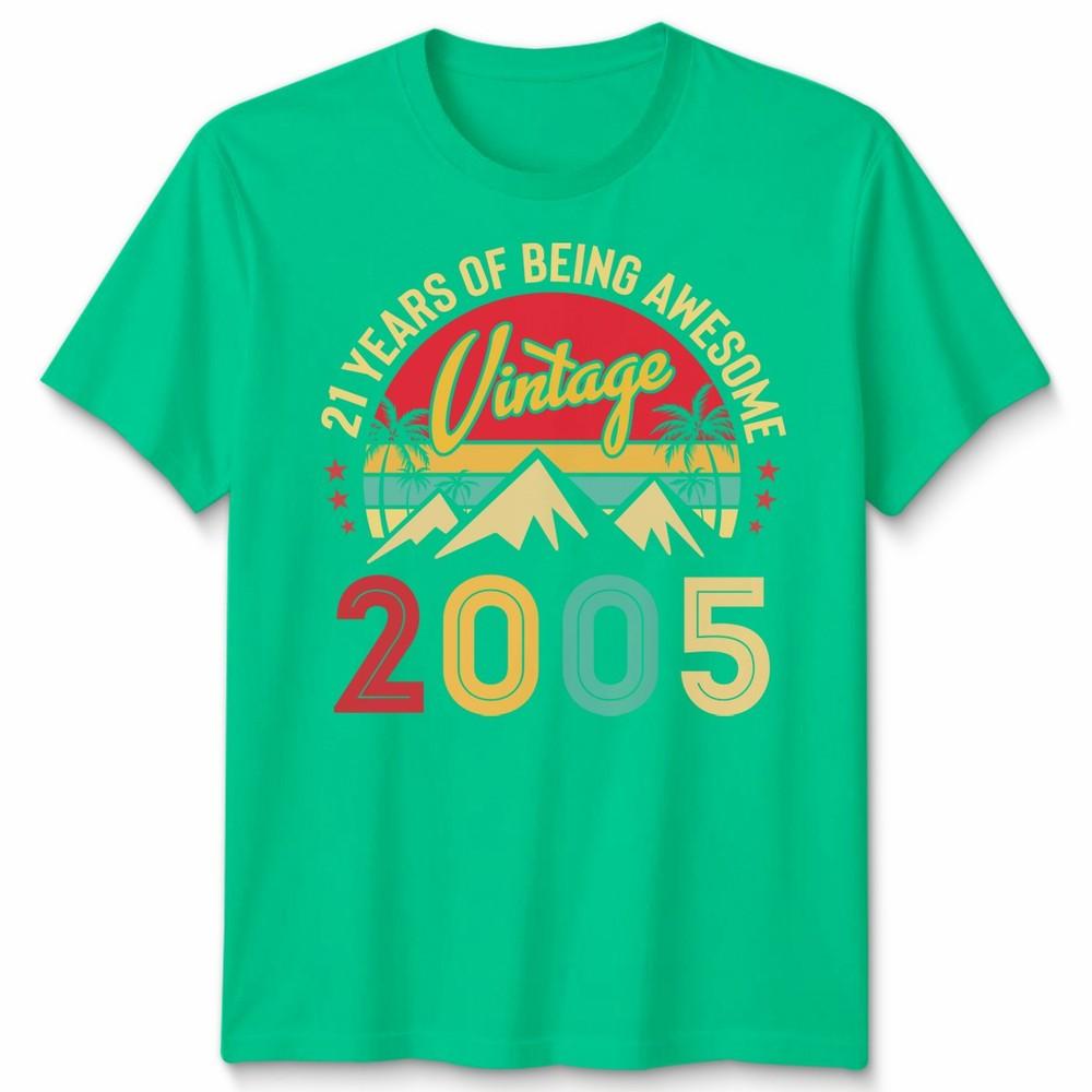 Vintage 2005 21 Years Old Gifts 21St Birthday For Unisex Tshirt
