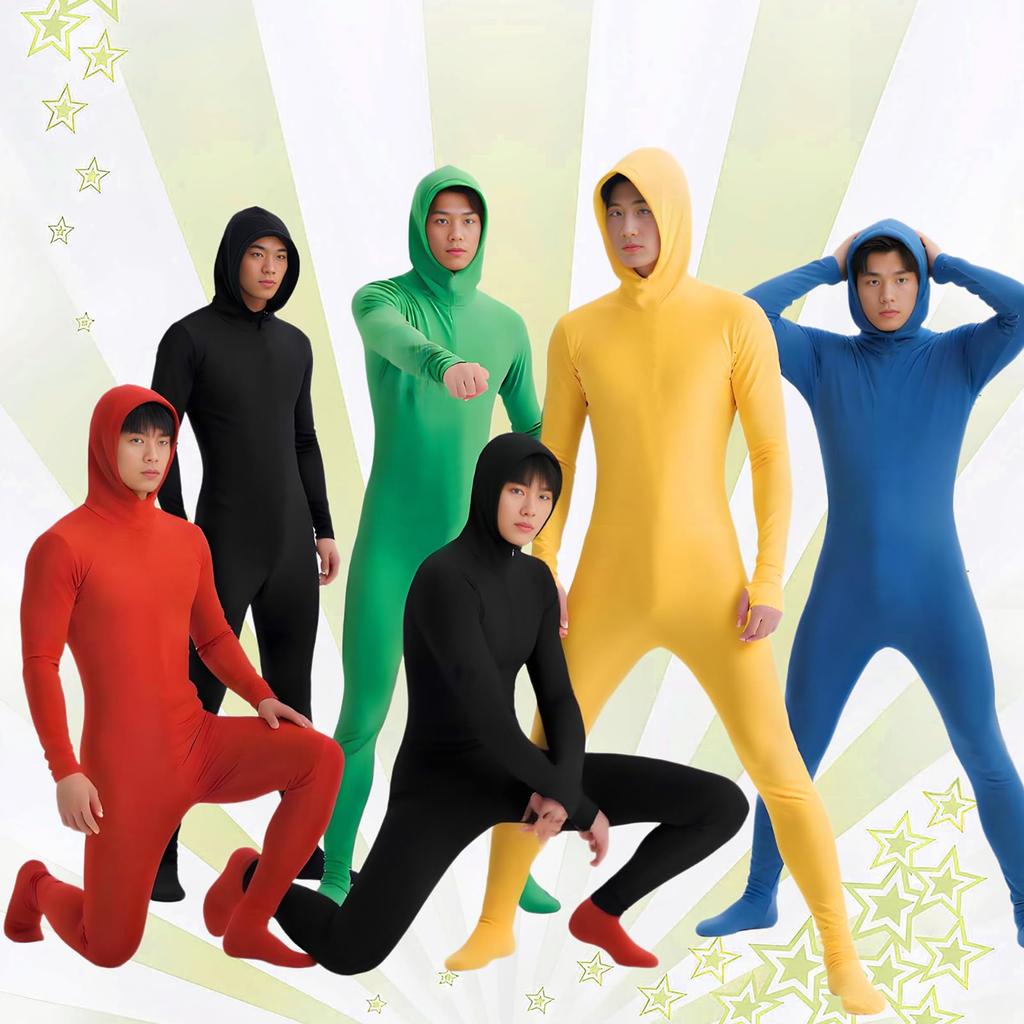 Full Body Zentai Cosplay Suit with Open Full Full Body Zentai Suit for Kids and Plus Back Halloween Yi-gog Face, Coverage, Elastic, Breathable, Soft,