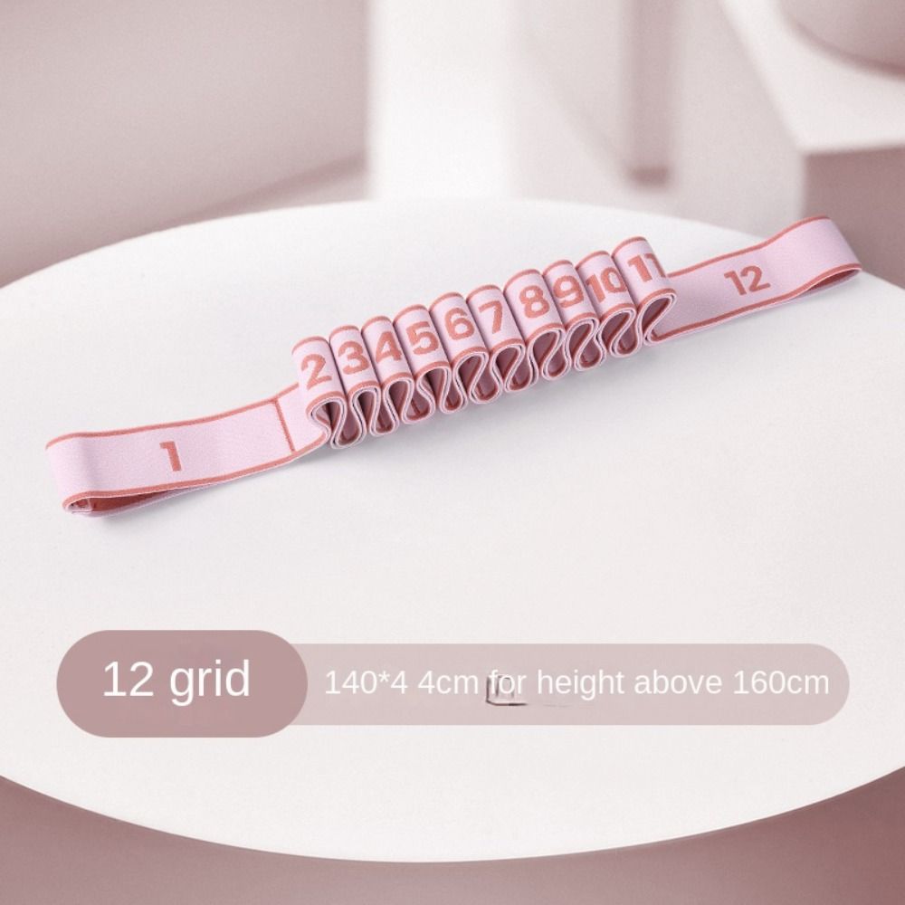 Elastic Yoga Resistance Band 8/10/12 Grid Auxiliary Stretching Belt  Children/Adult