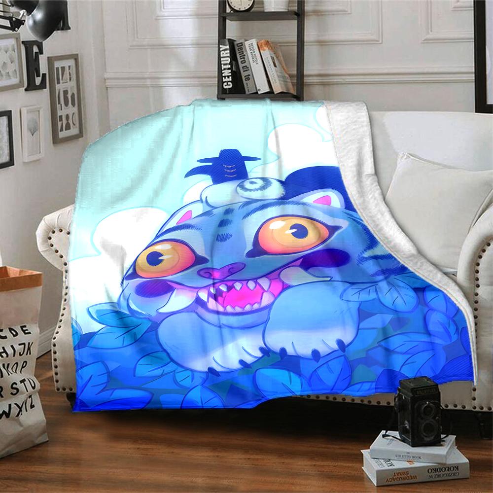 1pc KPop Demon Hunters24 Blanket, Gift, for Men and Women, Soft Blanket, Good for Sofa Bed Couch Travel, Lightweight Flannel Blanket