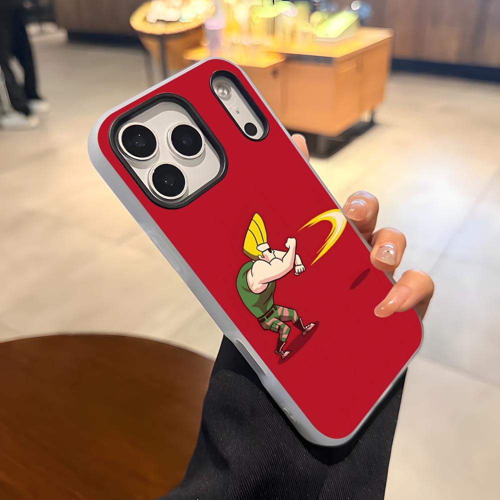 Johnny Bravo Anime Phone Case For IPhone 17 Air 16 E 15 14 Plus 13 12 11 Pro Max Jelly 2 In 1 Protective Case
