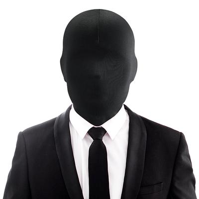 Czarny Czapka Zakrywająca Całą Twarz Bez Otworów Kobiety Mężczyźni Czapka Balaklawa Cs Ochrona przed Słońcem Uv Festiwal Rekwizyty Cosplay Kostiumy Spandex Pełna Maska