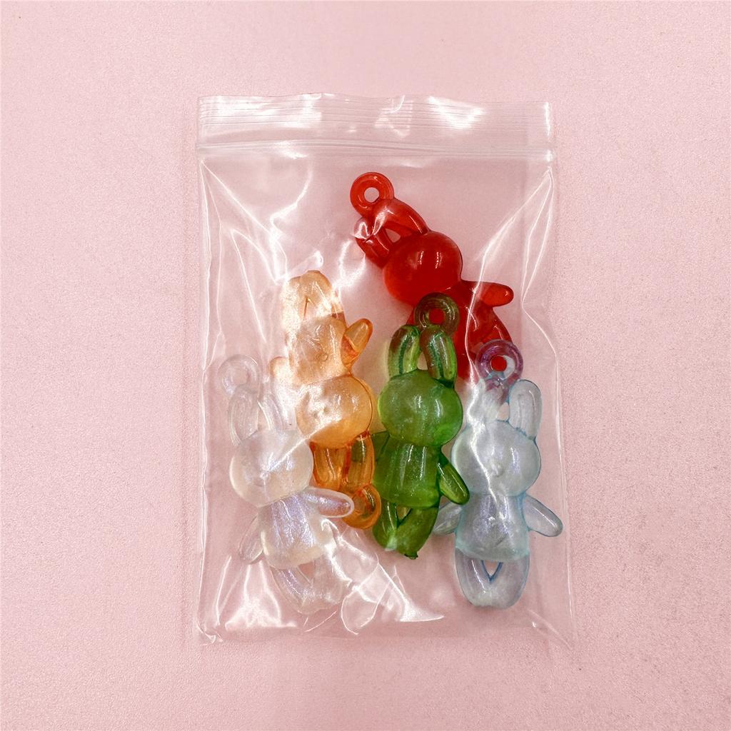 Einfache Mode Mode Acryl stehend Kaninchen DIY für Schmuck Herstellung Anhänger handgefertigten Material 5 Stück 23 * 46,5 mm Perlen exquisiten Schmuck