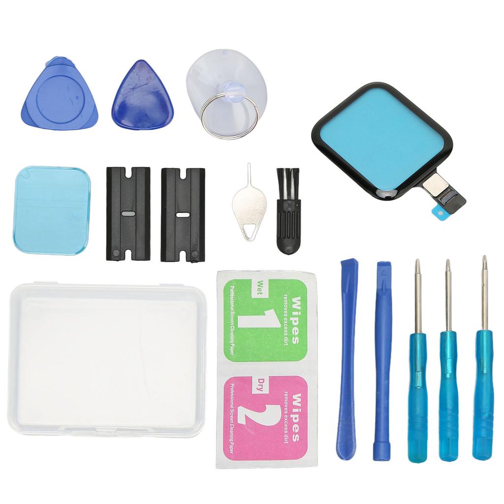 Watch Front Glass Lens Replacement Watch Screen Repair Kit Touch Screen Digitizer Glass for IOS Watch S5 SE 44mm 1.73in