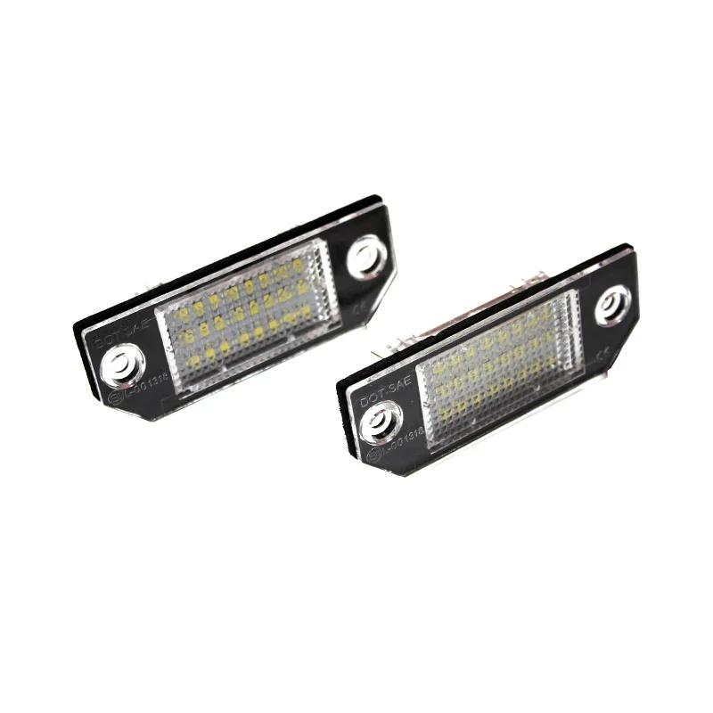 2pcs LED Car License Plate Light 24 LED Beads License Number Plate Lamp Fit For Ford C MAX Focus MK2