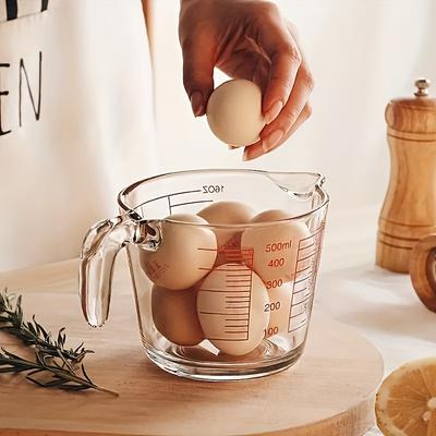 Heat Resistant Borosilicate Glass Measuring Cup with Scale Microwave Safe Kitchenware for Children and Baking, 350ML 1000ML