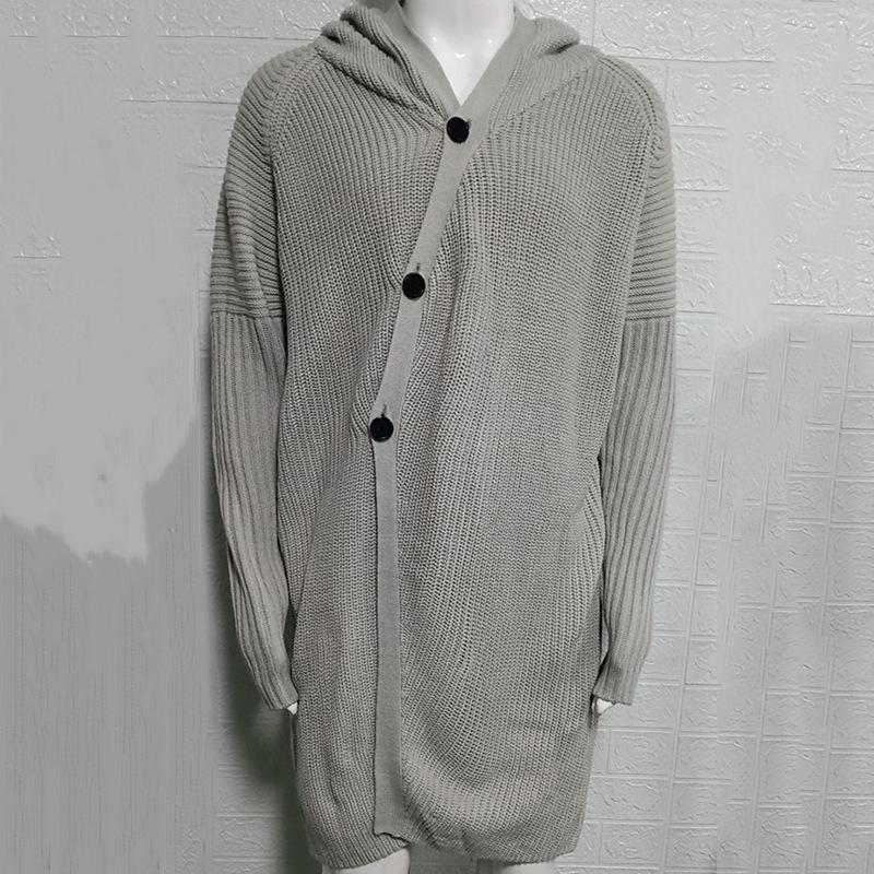 2025 Autumn/Winter Men's Hooded Knit Cardigan Jacket