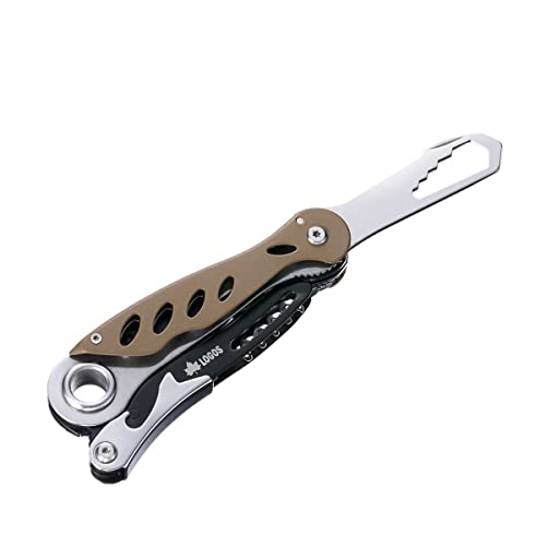 LOGOS PRO Multi-Tool 15 (84330311), Silber, Ideal für Katastrophenvorsorge und Camping, 15 Arten, Edelstahl
