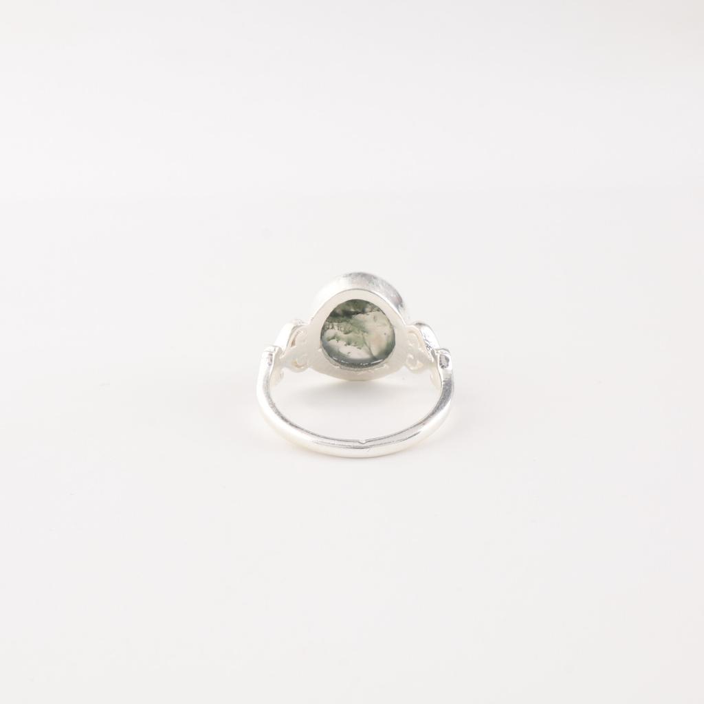 Natural Moss Agate Gemstone 925 Sterling Silver Jewelry Handmade Ring For Gift RR-66-23