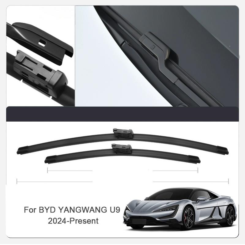 

2PCS Car Blade Windshield Wiper For BYD DENZA D9 N7 Z9 Z9GT FCB LEOPARD 5 8 B5 B8 YANGWANG U7 U8 U9 2023-2026 Windshield Rubber