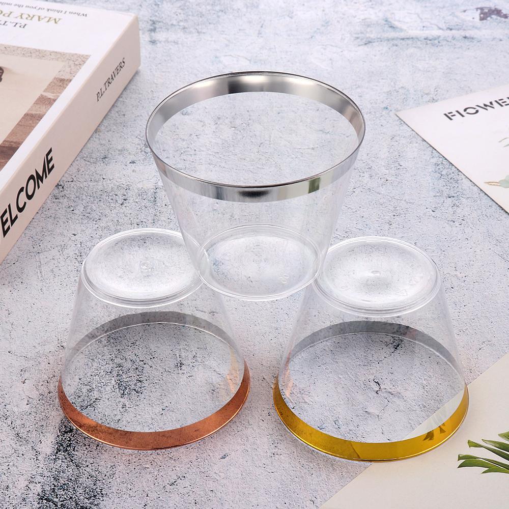 10/20/30pcs Home Decor Wedding Supplies Wine Plastic Cups Transparent Disposable Tableware