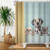 Funny Cat Shower Curtain Cartoon Cute Cats Dog Kids Shower Curtain for Bathroom Waterproof Polyester Home Decor Shower Curtains