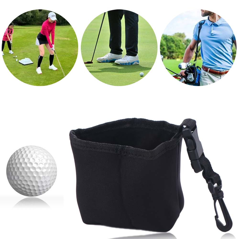 With Detachable Clip Golf Ball Scrub Bag Leak-Proof Golf Club Wash Bag  For Club Grooves