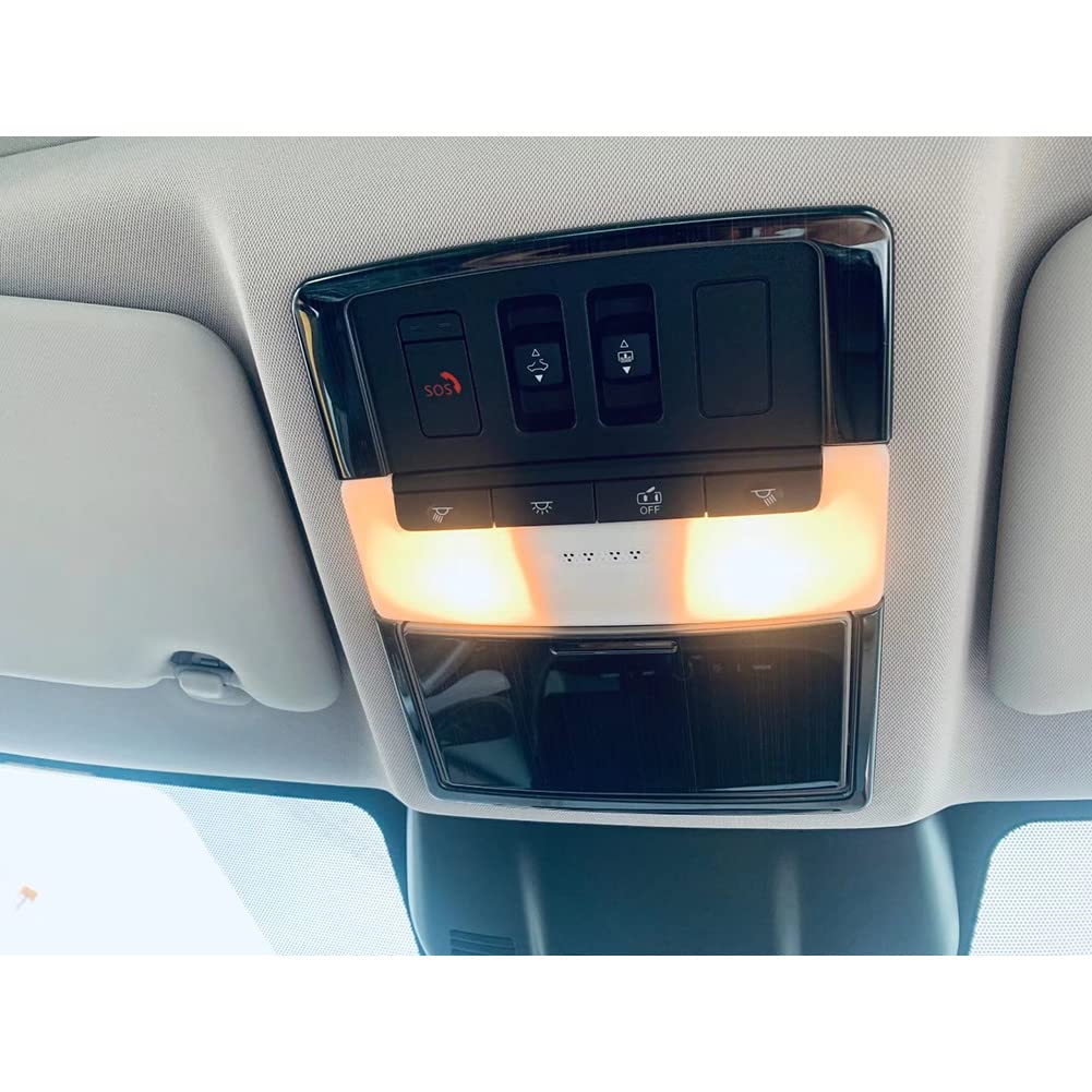 RUIQ Nissan T33 Interior Front Room Lamp Panel Cover Designed for Nissan X-Trail (July 2022) Garnish, X-Trail e-4ORCE (Black)