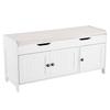 Shoe Bench, 1050 X 350 X 503 Mm Entryway Bench with Lift Top Storage and Seat Cushion, 250lbs Shoe Storage Rack with 3 Cabinets and Height Adjustable