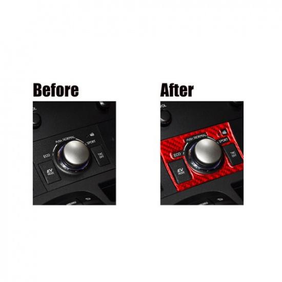 Red Carbon Car Drive Select Switch Panel Trim Sticker For Lexus CT200h 2011-17