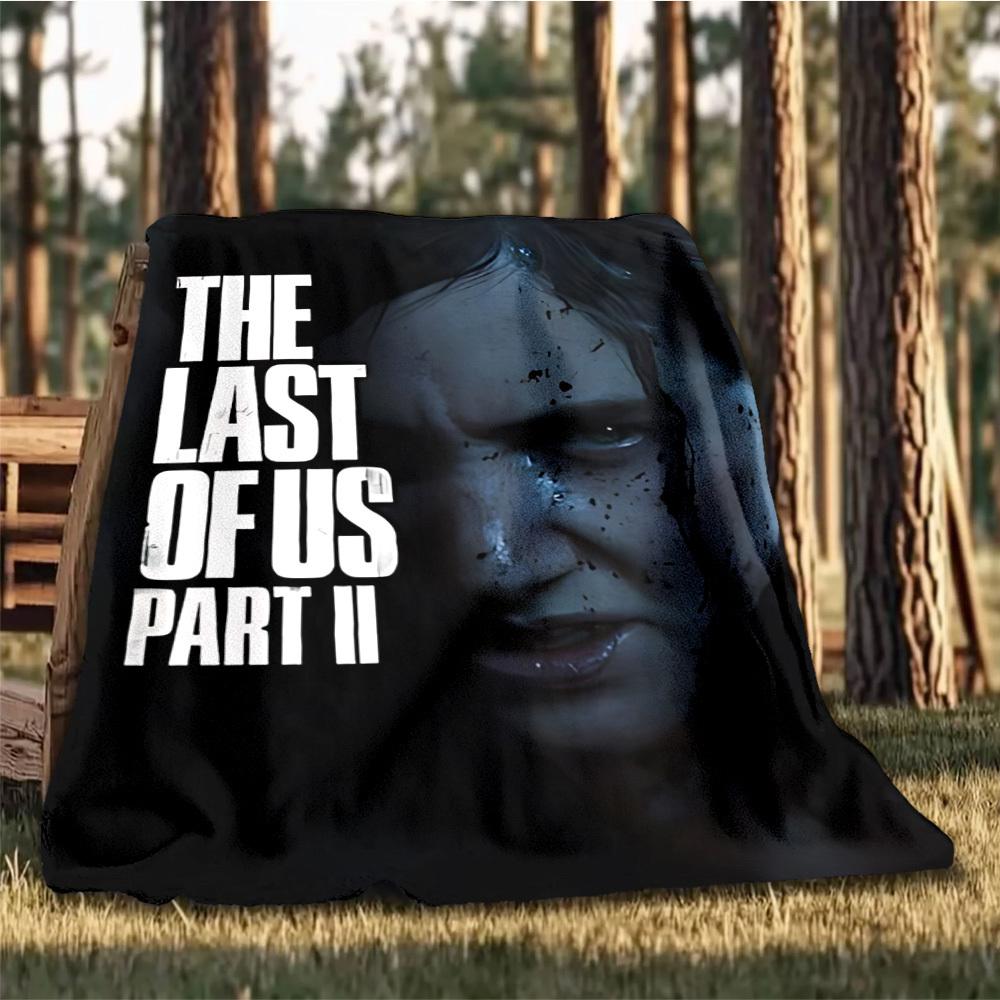 1pc The Last of Us Part Outdoor Flannel Blanket, Cozy & Warm Soft Te Playful Design, Napping Camping,