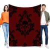 Gotische Totenkopfdecke Weicher Plüsch Tagesdecke Gemütliche Heimdekoration Leichte Halloween-Geschenkidee