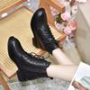 Round Head Leather Boots Martin Boots Women's Large Size First Layer Cowhide Comfortable Flat Bottom Short Boots Black Cotton Boots Women's Boots