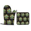 Dino Dana Real Oven Mitts and Pot Holder Sets of 2 for Baking Kitchen Cooking Grilling Resistant Non-Slip Gloves