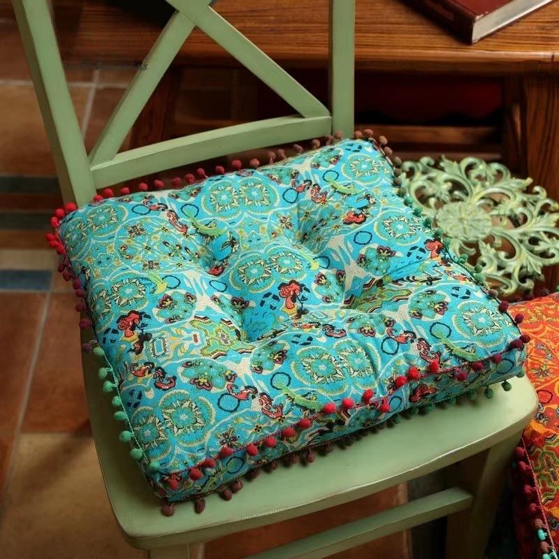 כרית רצפה בוהמית עבה כרית ישיבה עצלה כרית חלון מרוקאית כרית מושב כותנה