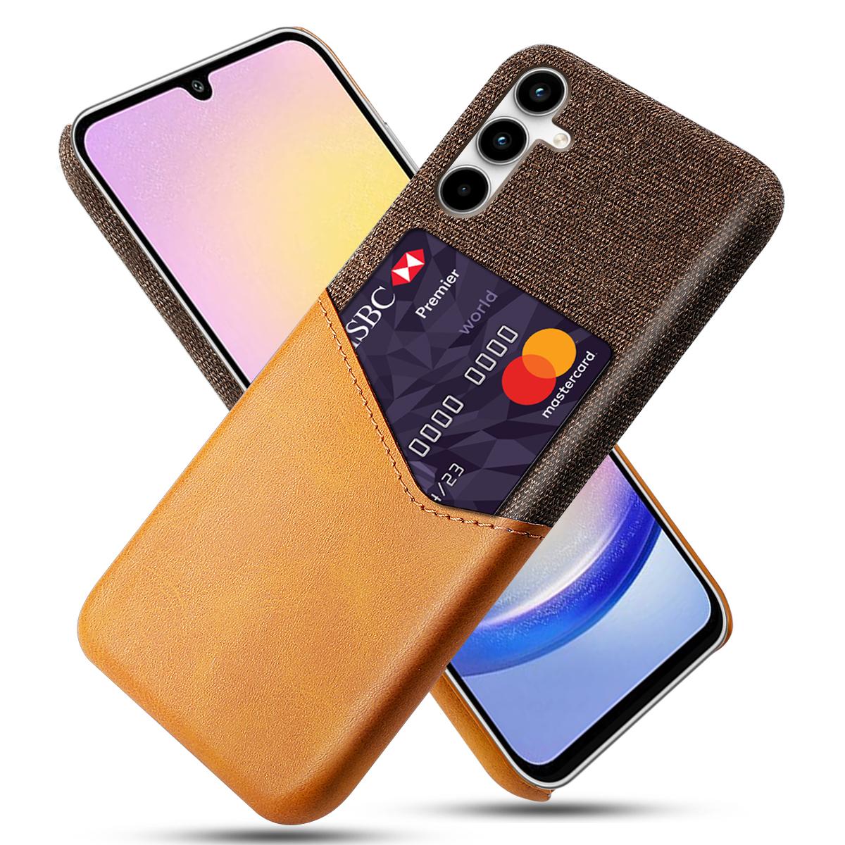

For Samsung Galaxy A25 5G (Global) (161.0 x 76.5 x 8.3mm) Case Card Slot Hard PC Phone Cover E