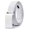 Leather Mens Ratchet Belt with Automatic Buckle Adjustable  Belt