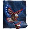JQ Licensing James Piazza Silky American Flag Supersoft Blanket