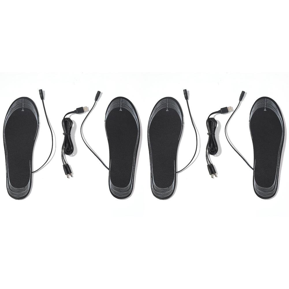Unisex Elektrischer Fußwärmer, einstellbare Temperatur, wiederaufladbar, beheizte Einlegesohlen, multifunktional, für Winter, Angeln, Wandern, Camping