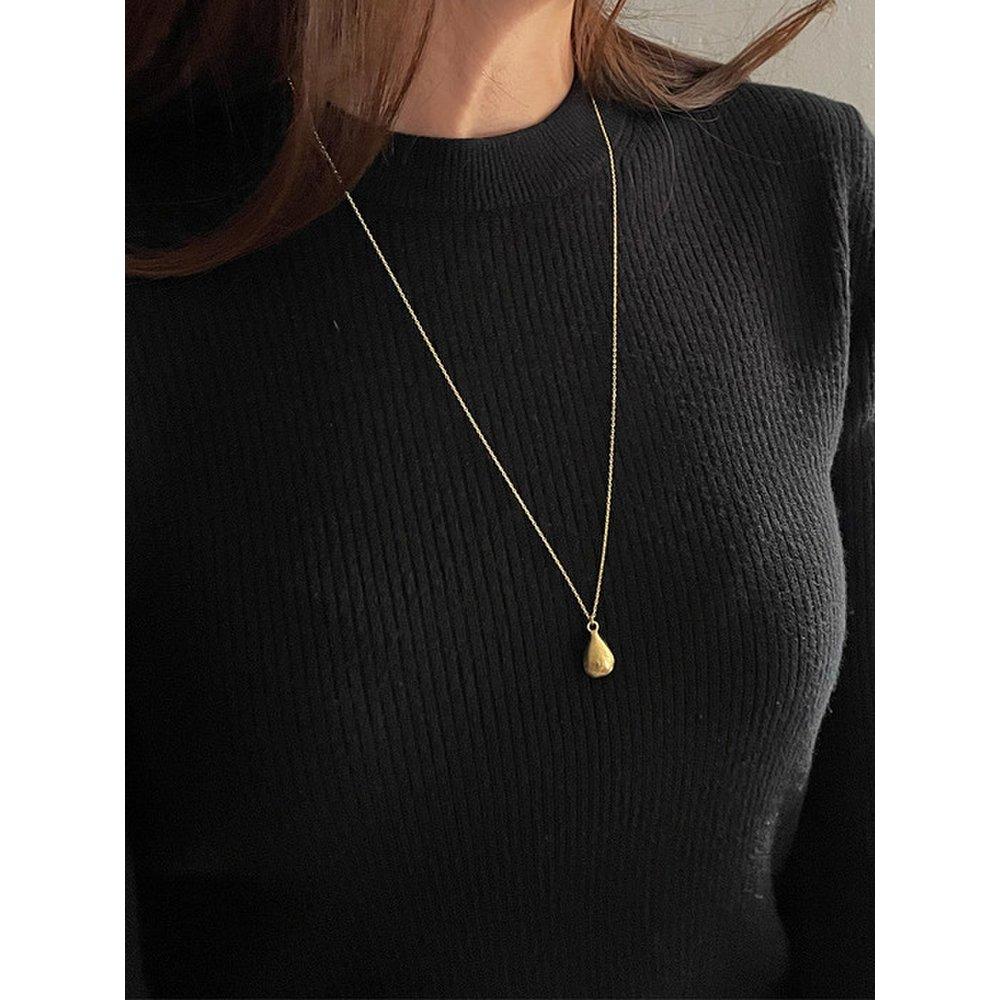 Raindrop Long Necklace [18Kgold Plated]