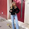 Chic Female Tweed Basic Jacket Coat Women Clothing Woolen Outerwear Long Sleeve Front Button Female Outerwear Chic Tops
