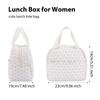 Lunchtasche für Damen, gesteppte Blumen-Lunchbox, isoliert für Arbeit, Picknick,