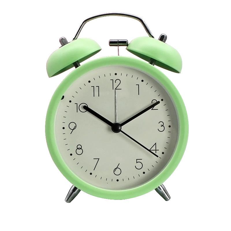 

Студенческий 3,8-дюймовый простой звонкий будильник круглый будильник для дома прикроватный бесшумный плавный ход секундной стрелки ночник часы
