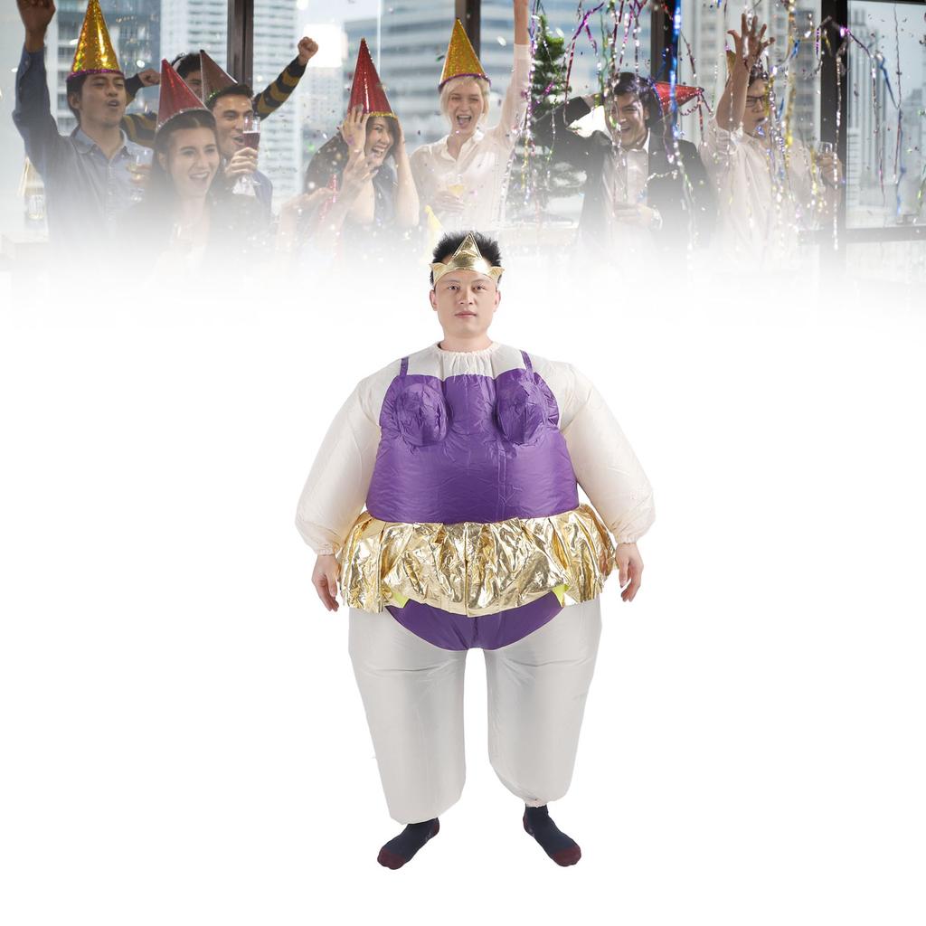 Inflatable Costume Funny Polyester with Blower Blow Up Ballet Suit for Party Cosplay Halloween Carnival