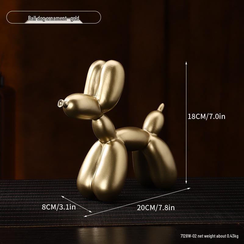 

Modern Balloon Dog Resin Ornament for Home Décor - Ideal for Living Room, Entrance, TV Cabinet, Wine Cabinet, or Bookshelf. золотой