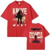 Camisetas Estampadas Dupla Face Donda do Rapper Kanye West Camisetas de Moda Masculina Camiseta de Verão Masculina Hip Hop Vintage Oversized