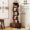 Solid Wood Rotating Bookshelf