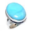 Natural Republic Larimar Edelstein 925 Sterlingsilber massiv Geschenkring S.7 E1v64