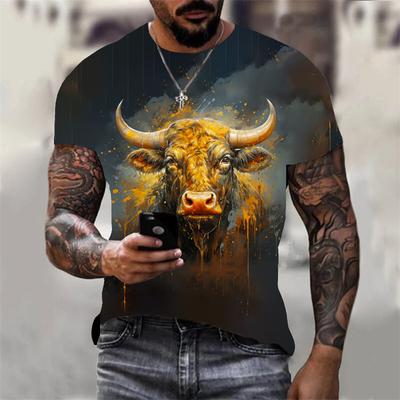 Tiger Calf 3D Print T Shirt Men Women Casual Summer Animal Tee Man O Neck Short Sleeve Loose Tops Breathable Couples T Shirts