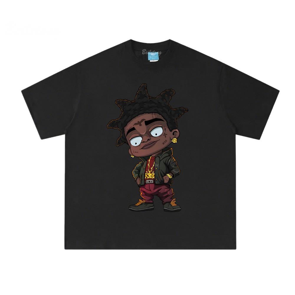 Kodak Black 2025 NewT Shirt Summer Round Neck Tee-shirt 100%Cotton Clothing High Quality Female/Male Hip Hop Tops
