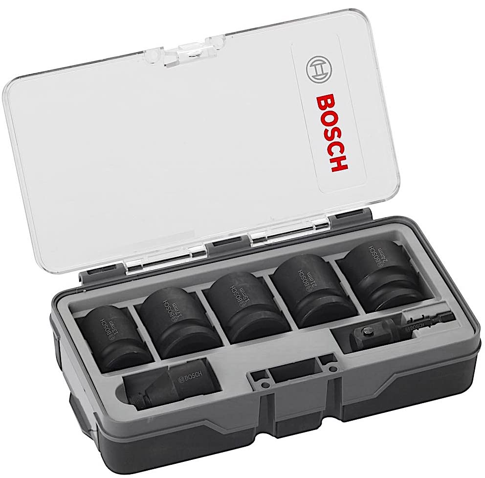 

Набор торцевых головок BOSCH Inch Impact 7 шт. 2608551029 Ударный гайковерт с футляром для хранения 1/2 (12.7mm) [Элемент]
