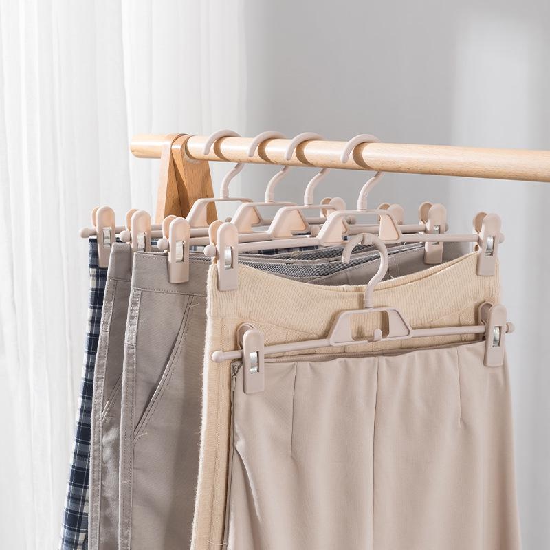 Mom's Joy No-Trace Multifunctional Pants & Skirt Hanger Clips - Anti-Crease, Household Drying Rack and Storage Solution.