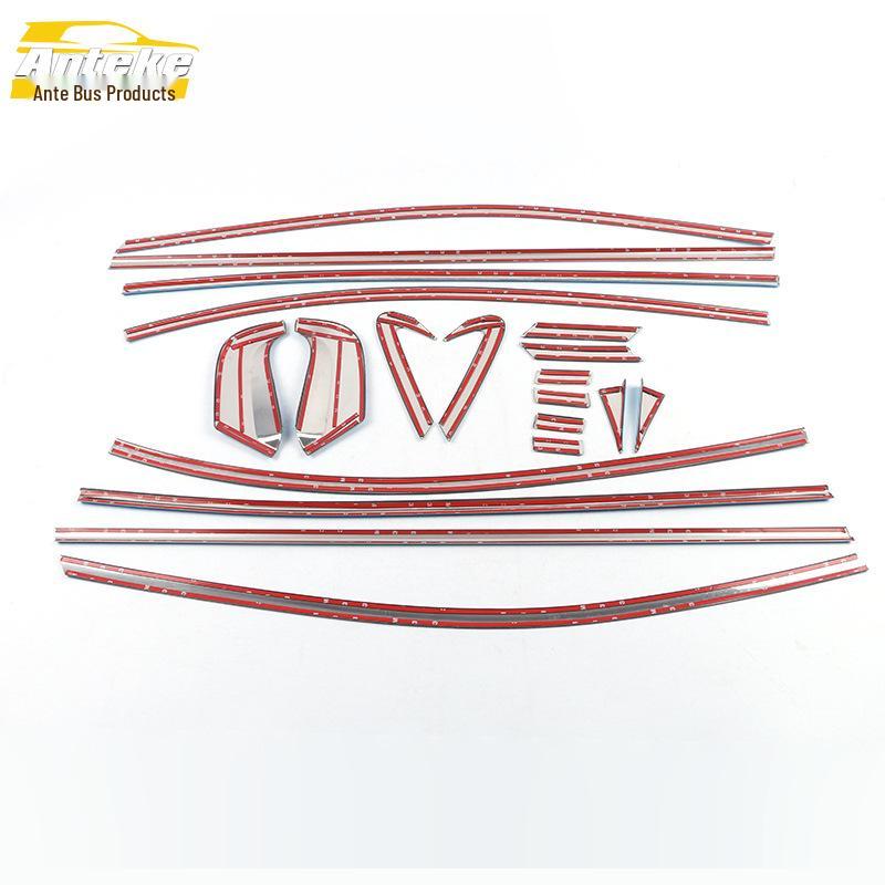 City Car Window Bright Strip: Stainless Steel Anti-Scratch Glass Modification Accessory