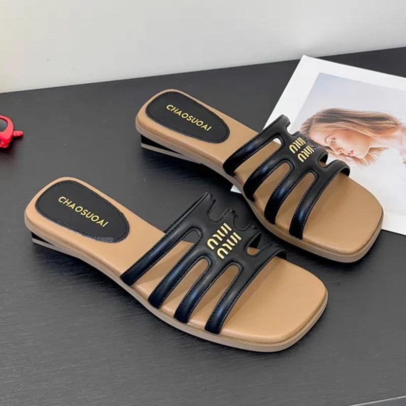 Fashion Women's Slippers Flats Casual Shoes Summer Dress Woman Sandals 2025 Fashion Beach Flip Flops Cozy Slides New Zapatillas De Mujer