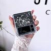 Husă pentru Samsung Galaxy Z Flip 4 3 Husă cu sclipici transparentă Dreamy Stars, transparentă, rezistentă la șocuri, pentru husă Samsung Z Flip4 Zflip3