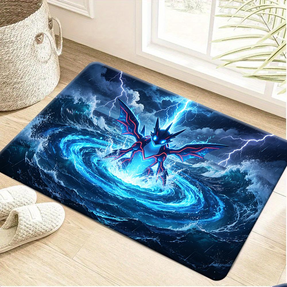 Pokemon Snorlax Pikachu and Friends Print Non-Slip Doormat Soft Floor Mat 40x60cm