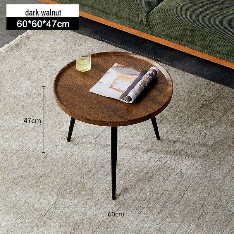 Modern Nordic Round Folding Coffee Table for Living Room or Small Apartment