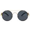Retro Double-Beam Leopard Head Round Sunglasses for Men & Women - Trendy & Stylish