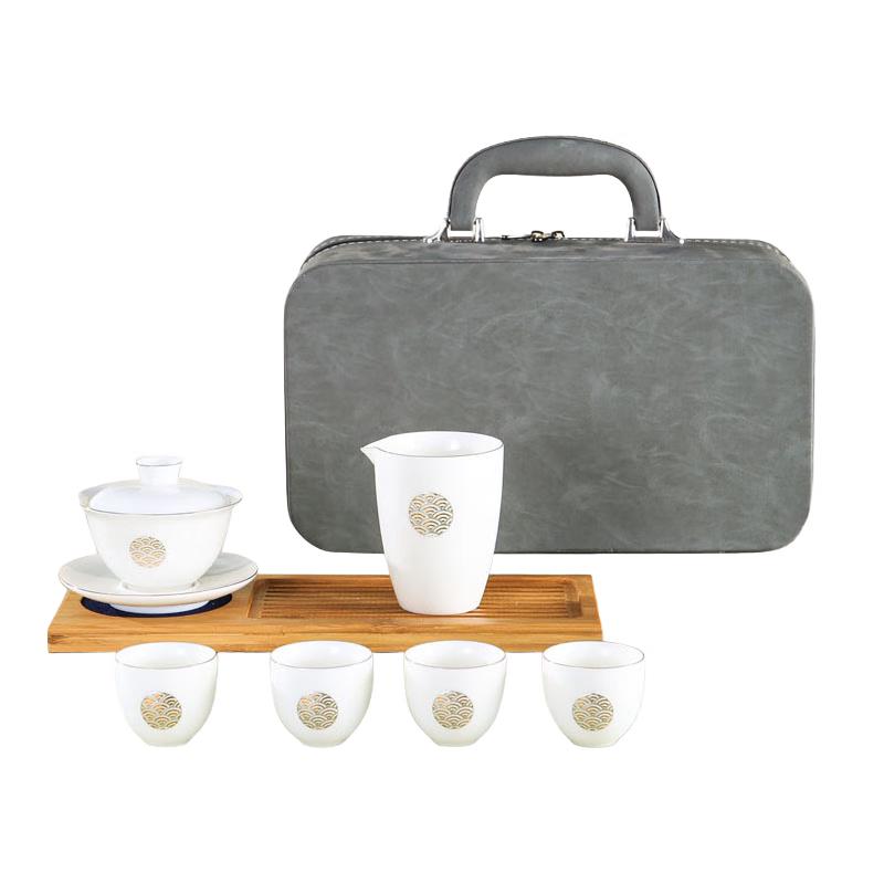 Wu Wa Ju Japanese Ceramic Travel Tea Set