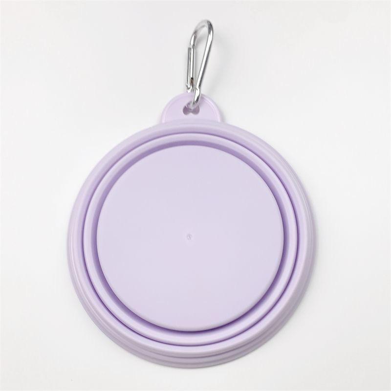 

Macaron folding bowl, dog out, portable folding bowl, pet bowl, food basin, outdoor drinking bowl, drinking water S фиолетовый